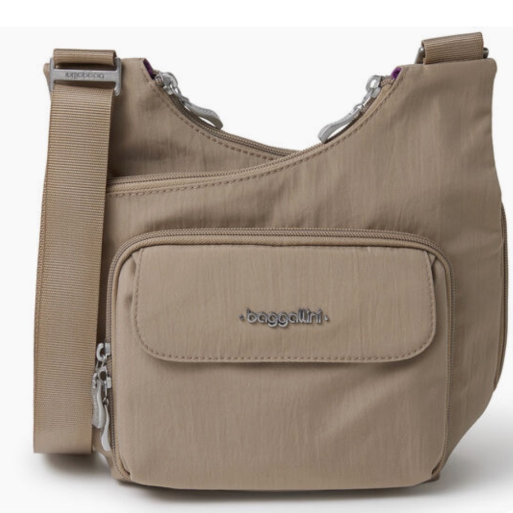 NEW! Baggallini Tan Crossbody/Shoulder Adjustable Bag